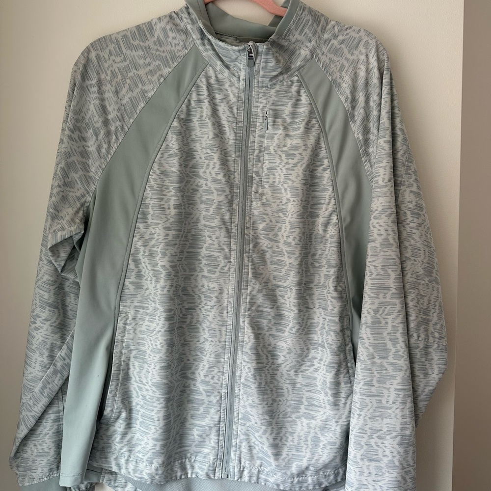Athleta Light Gray Zip-Up Jacket